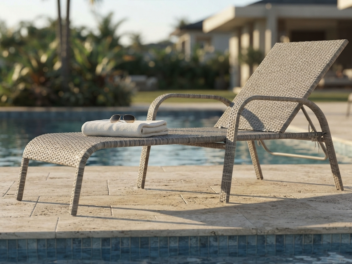 Wicker Sun Lounger