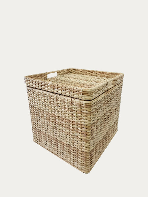 Wicker Storage Accent Table